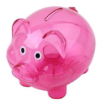 Hucha Cerdito Transparente 2
